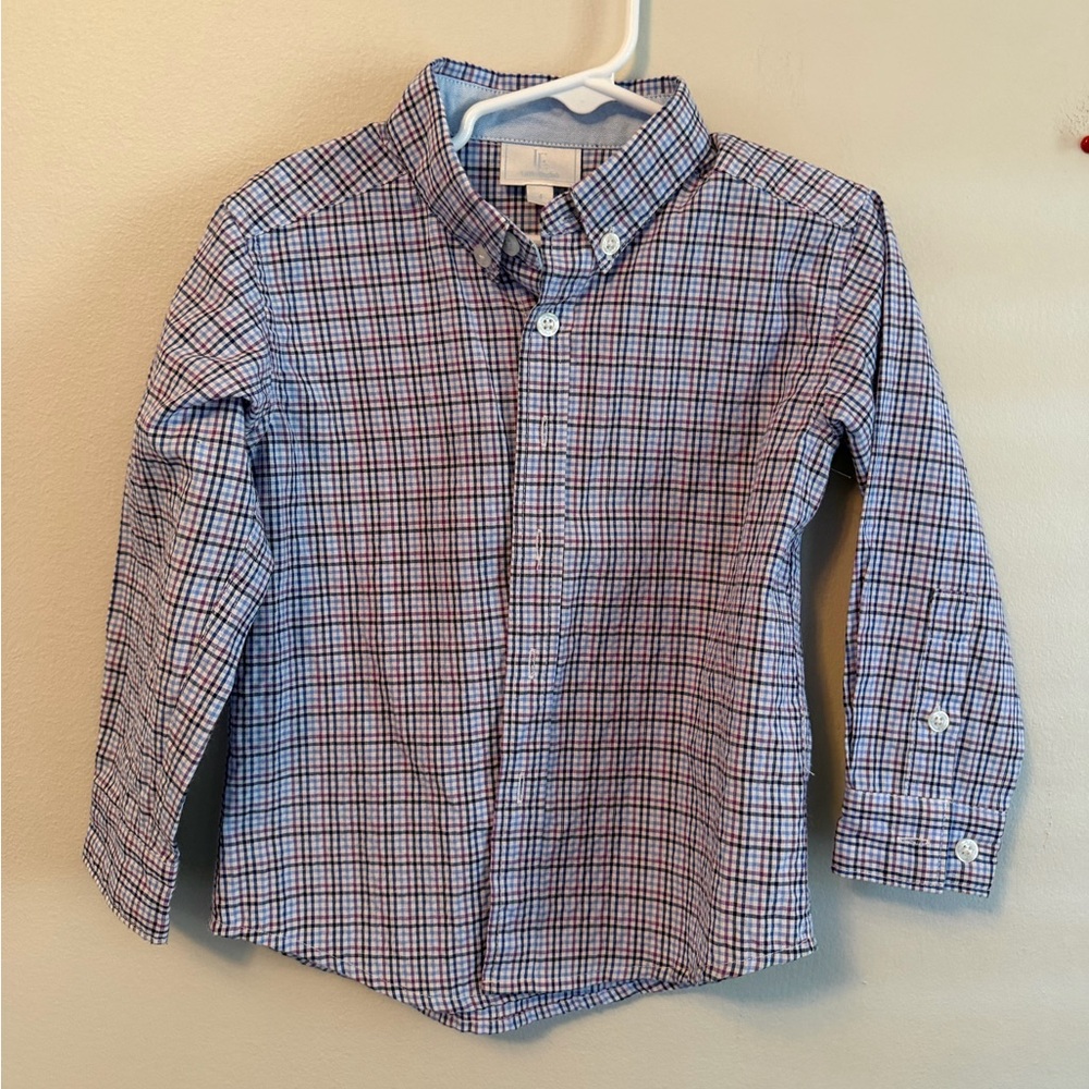 Little English Plaid Kids Button-Up Shirt